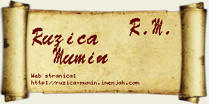 Ružica Mumin vizit kartica